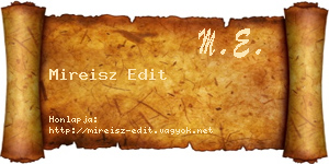 Mireisz Edit névjegykártya