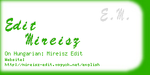 edit mireisz business card